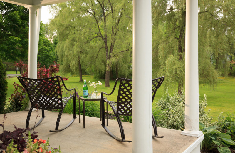 Porch at The Garden Gables Inn.