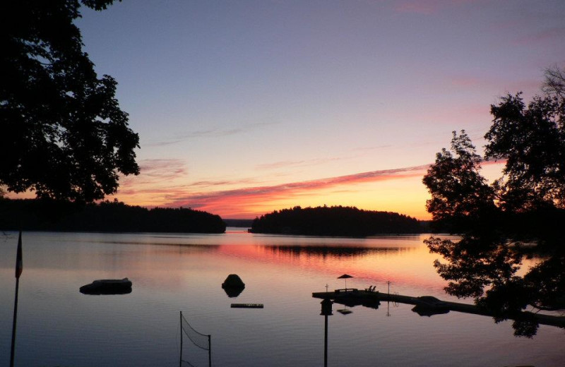 Beautiful sunset view at Shamrock Lodge.