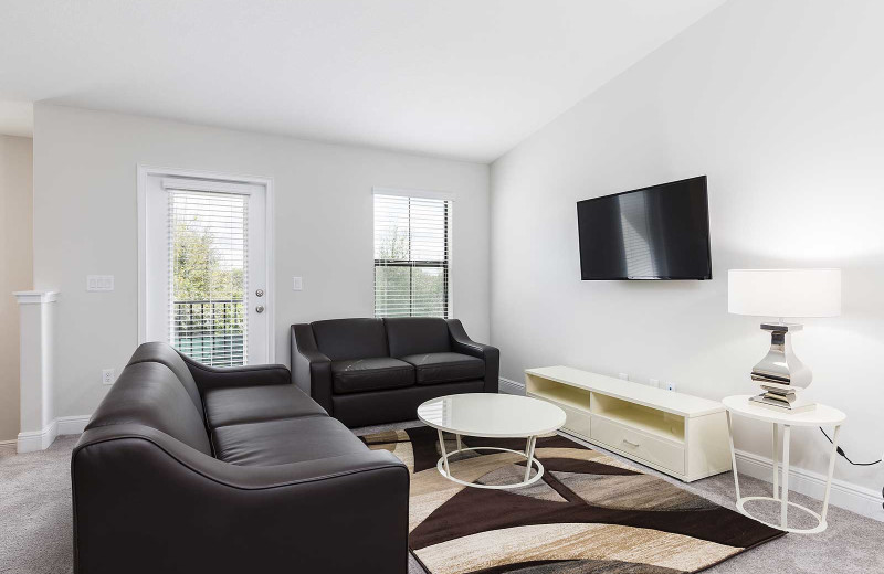 Rental living room at Balmoral Resort.