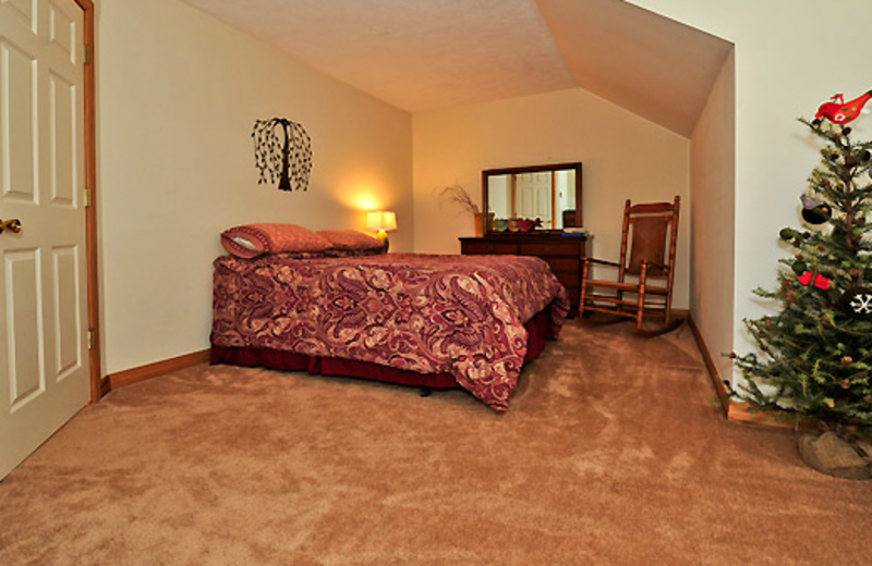 Vacation rental bedroom at Aspen Village.