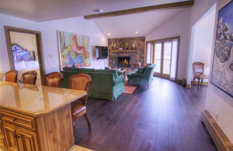 Rental living room at Westwind at Vail.