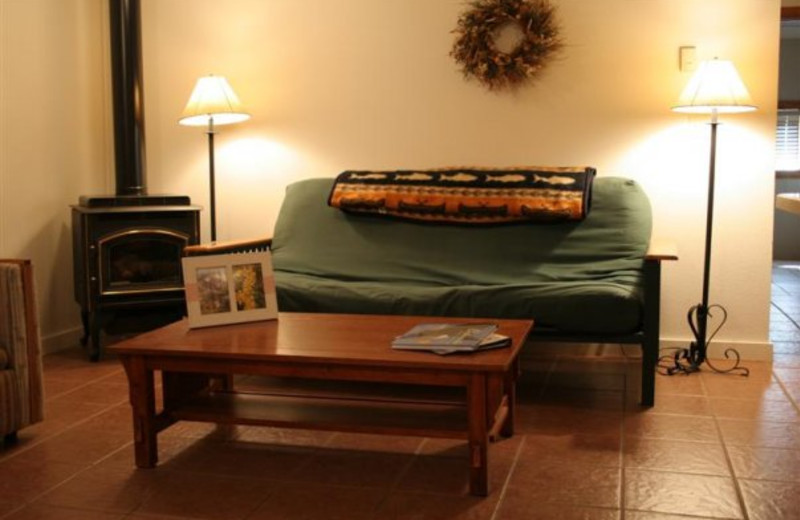 Living room at Three Rivers Resort.