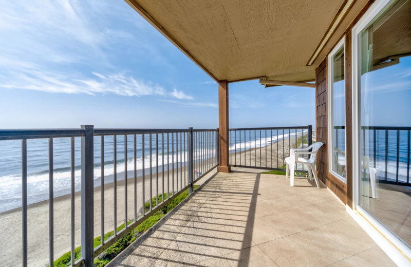 Rental balcony at Cavalier Beachfront Condominiums.