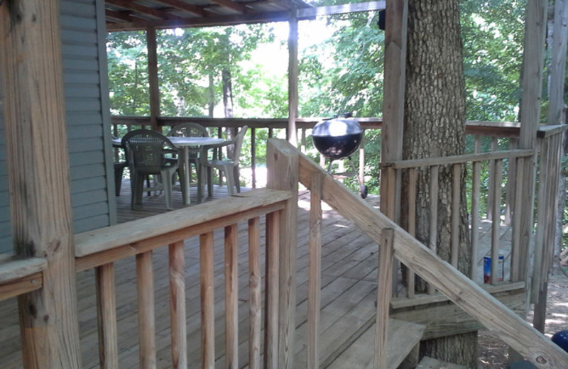 Rental deck at Dale Hollow Cabins.