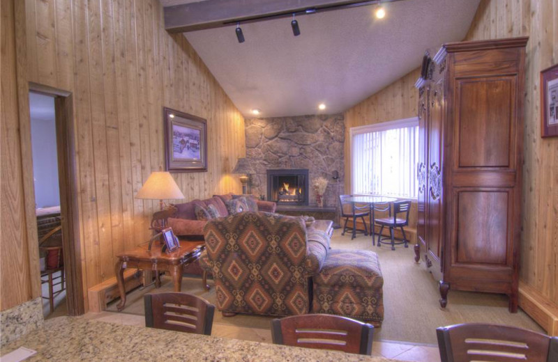 Rental living room at Westwind at Vail.