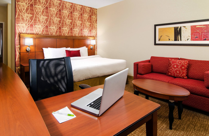 Guest room at Courtyard by Marriott Charlotte Arrowood.