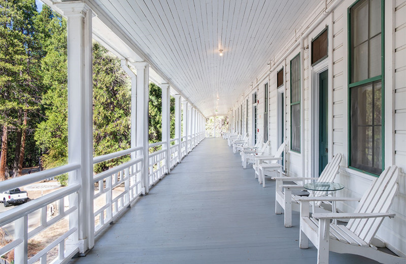 Porch at Wawona Hotel.