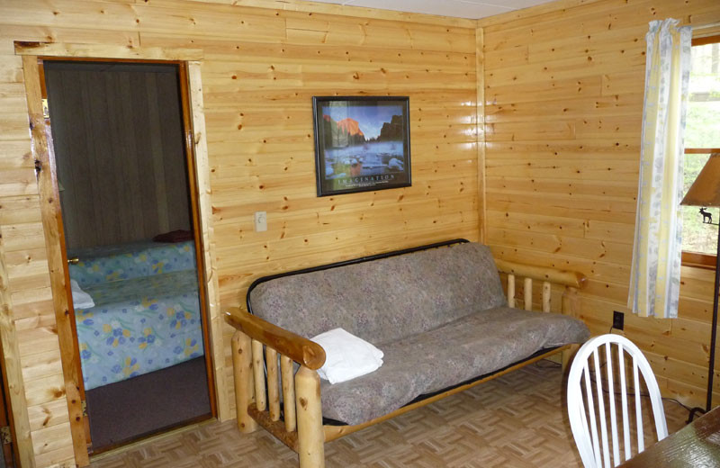 Cottage interior at The Elms Waterfront Cottages.