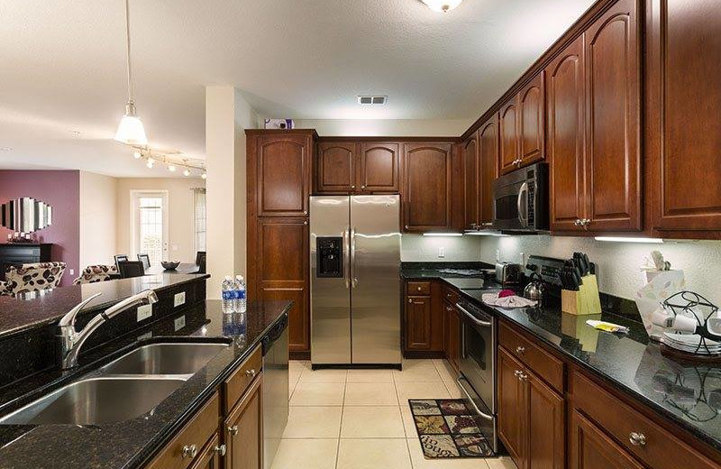 Vacation rental kitchen at Casiola Vacation Homes.