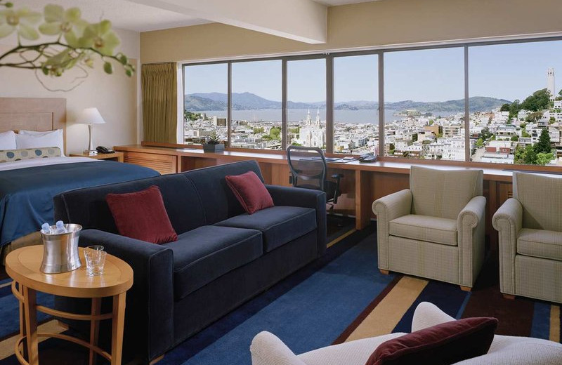 Guest suite at Hilton San Francisco.