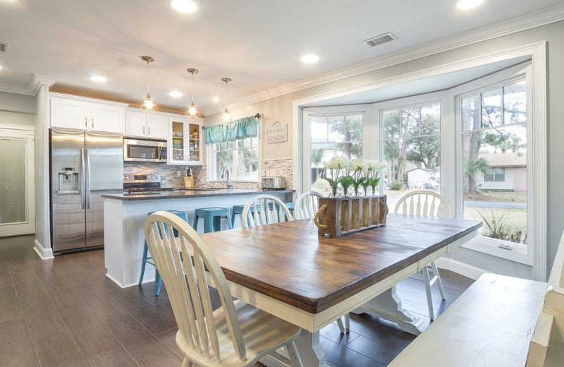 Rental kitchen at Tybee Vacation Rentals.