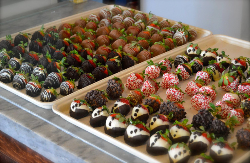 Chocolate strawberries at Webb's Year-Round Resort.