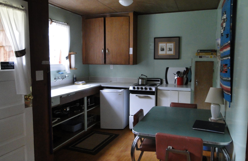 Cottage kitchen at Shakti Cove Cottages.