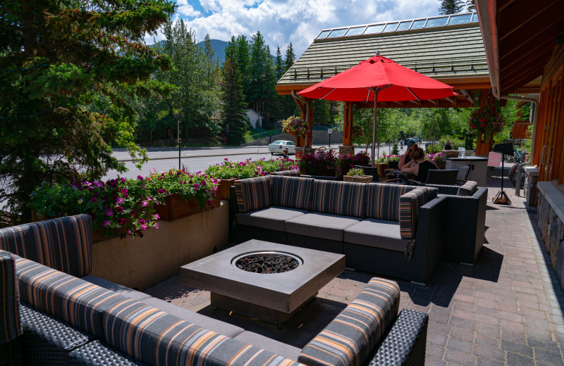 Patio at The Fox Hotel & Suites in Banff.