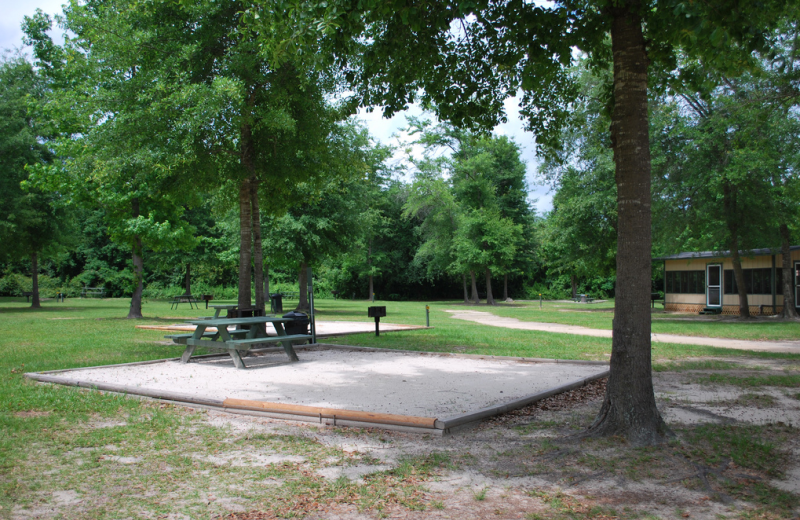 Campsite at Gulf Pines RV Park.