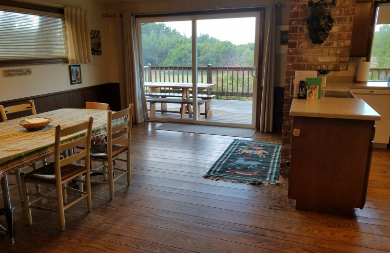 Rental living room at Oceanfront Getaways.