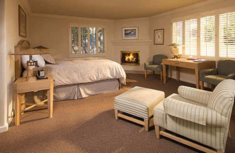 Guest room at Carmel Lodge.