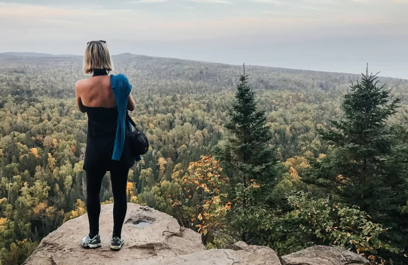 Hiking at Cascade Lodge.