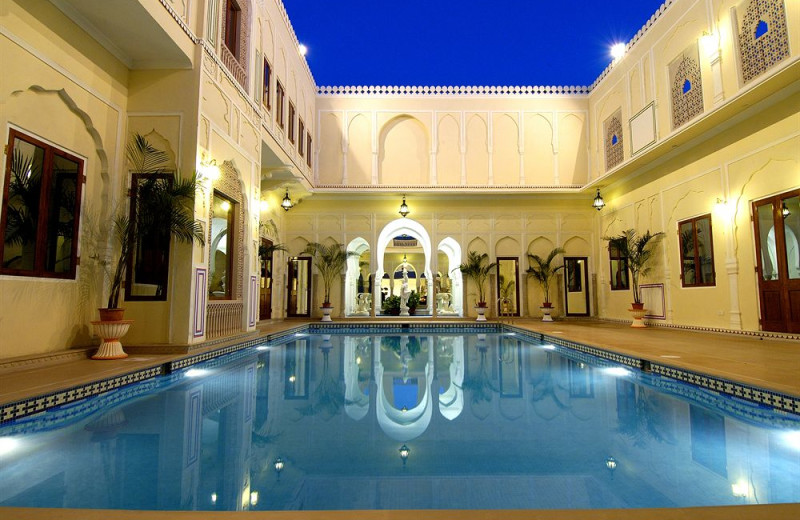 Outdoor pool at Raj Palace.