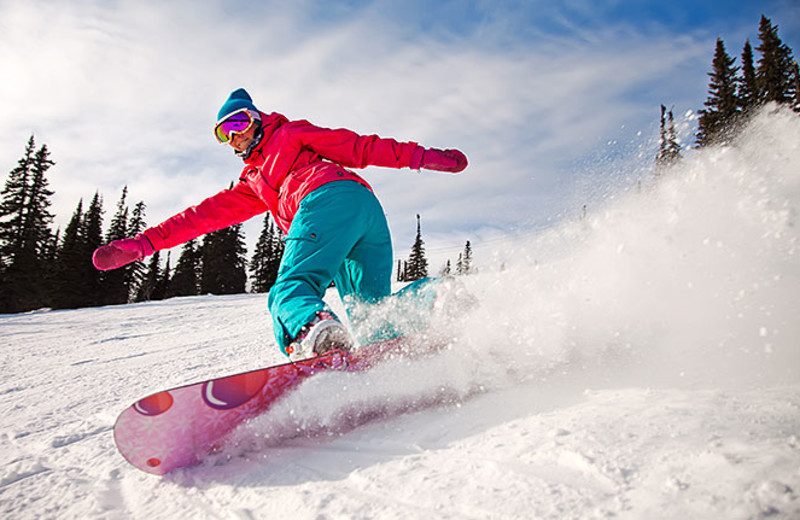 Snowboarding at Manor Vail Lodge.