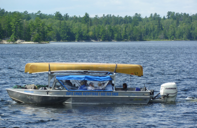 Boat shutting at Zup's Fishing Resort and Canoe Outfitters.