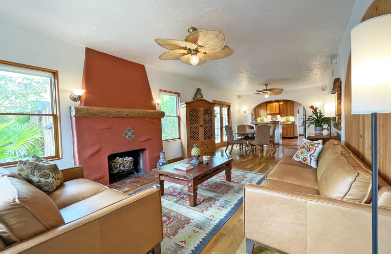 Rental living room at Casa Coco Inc.