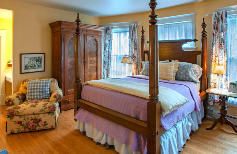 Guest room at White Lace Inn.