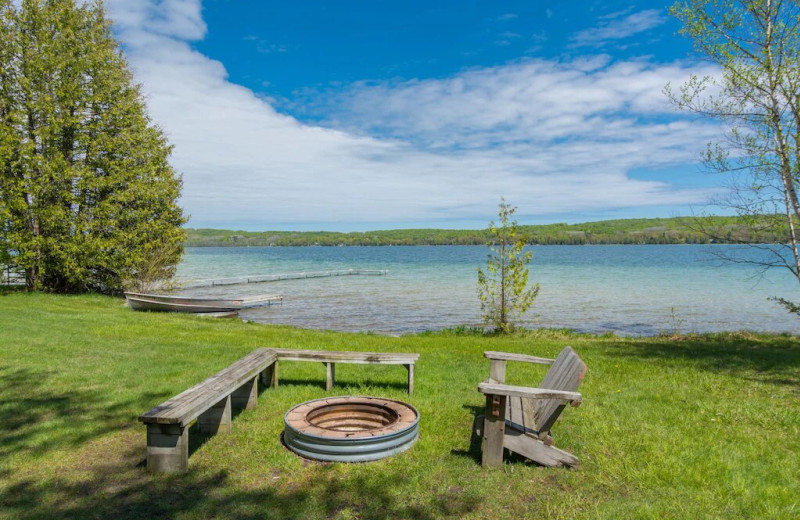 Bonfire at Fisher's Lakeside Cottages.