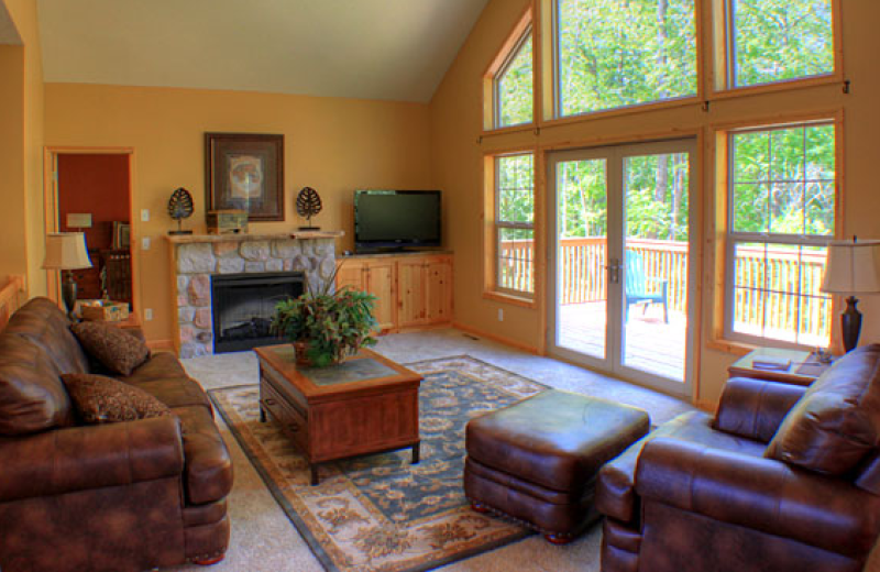 Cabin living room at Big Sandy Lodge & Resort.