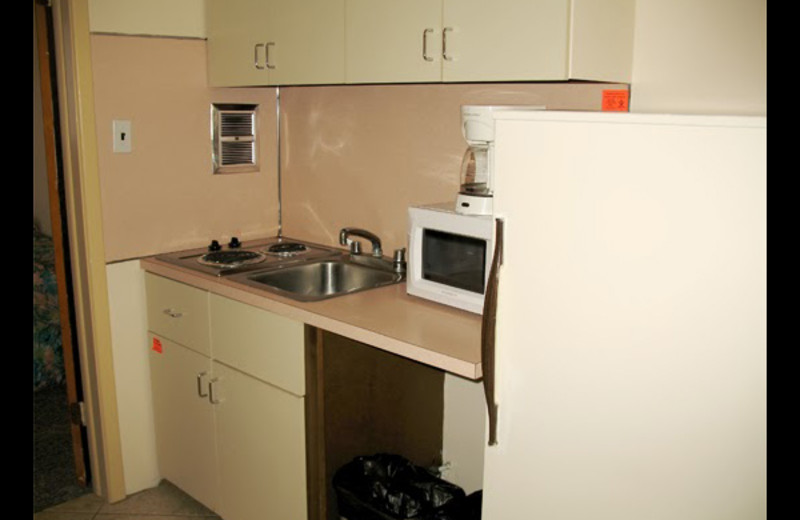 Guest kitchen at Paradise Oceanfront Resort.