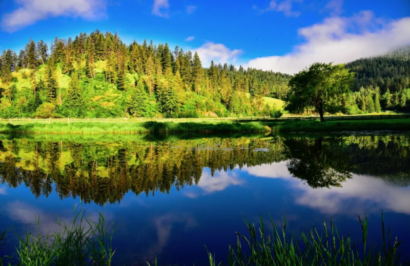 Lake view at Red Horse Mountain Ranch.