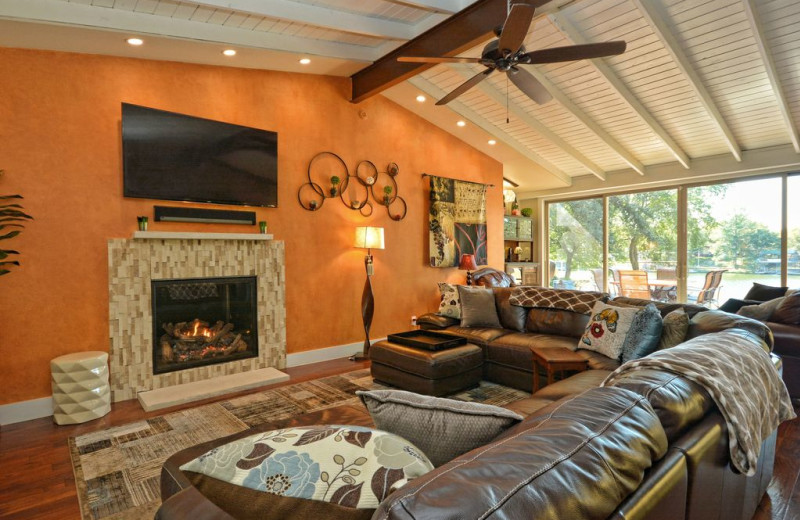 Rental living room at Villa Manana.