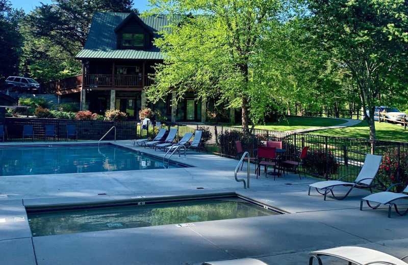 Outdoor pool at Little Valley Mountain Resort.