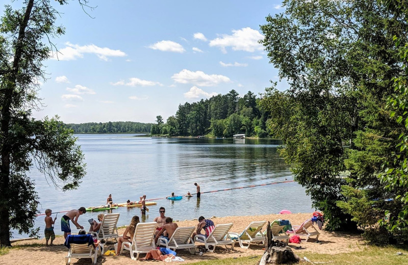Enjoy the spacious, sand beach at Little Norway Resort. Includes chairs, kayaks, paddle boards, canoe. BYO sand toys!
