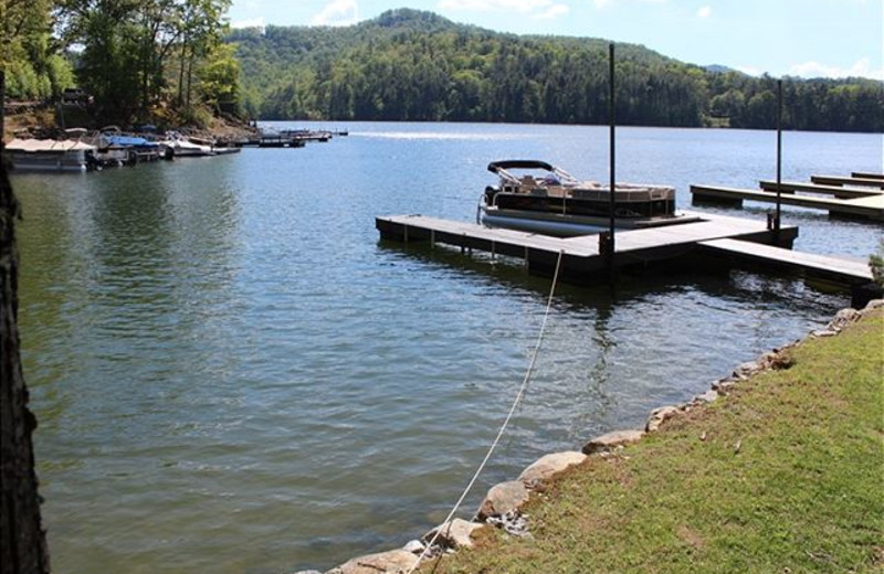 Rental lake view at Mountain Lake Rentals.