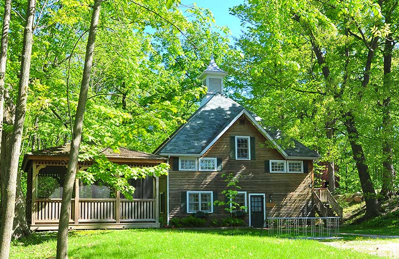 Cabin exterior at Tyler Place Family Resort.