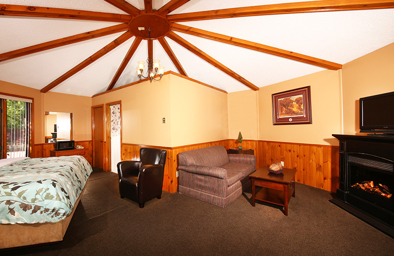 Guest room at Oakwood Resort.