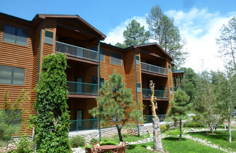 Exterior view of Ruidoso River Resort and Inn.