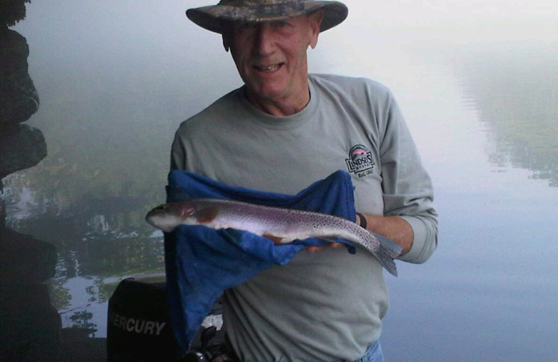 Trout fishing at Lindsey's Rainbow Resort.