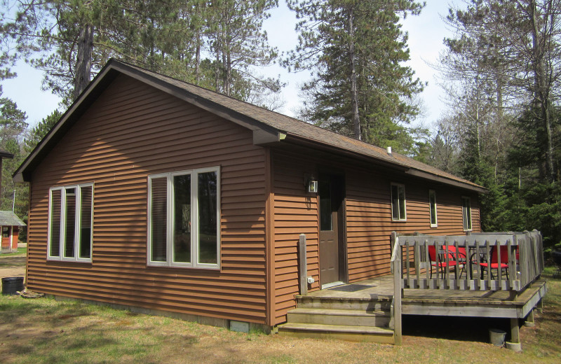 Cabin exterior at Idle Hours Resort.