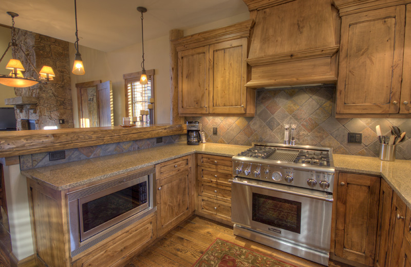 Rental kitchen at Big Sky Luxury Rentals.