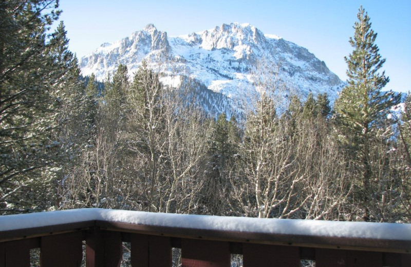 Porch view at Reverse Creek Lodge.