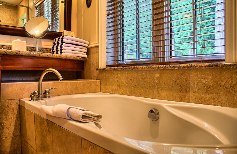 Guest bathroom at Poets Cove Resort & Spa.