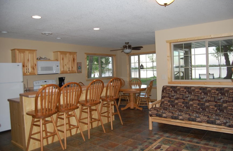 Cabin interior at Canary Beach Resort.