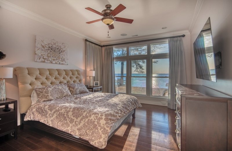 Rental bedroom at Joe Lamb Jr. & Associates Vacation Rentals.