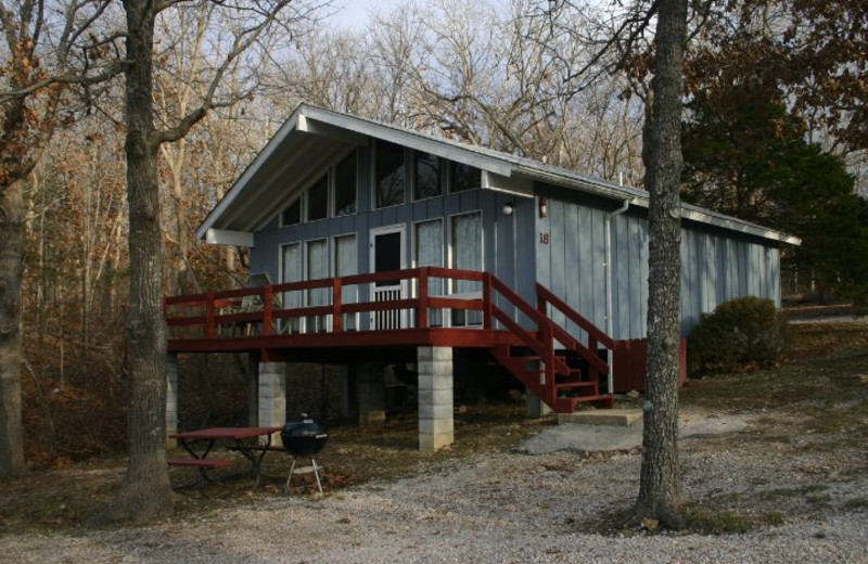 Cabin exterior at Indian Trails Resort.