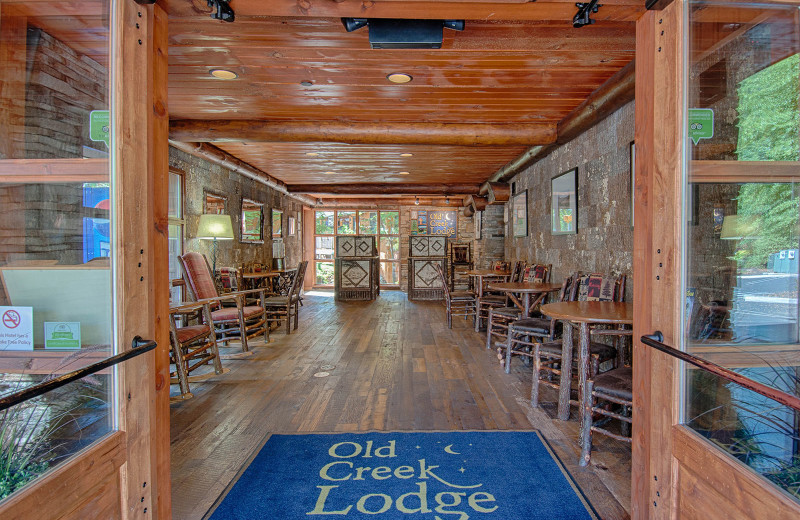 Entrance at Old Creek Lodge.