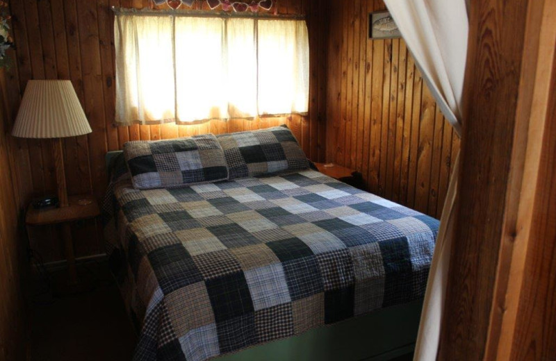 Cabin bedroom at Glenmore Resort.