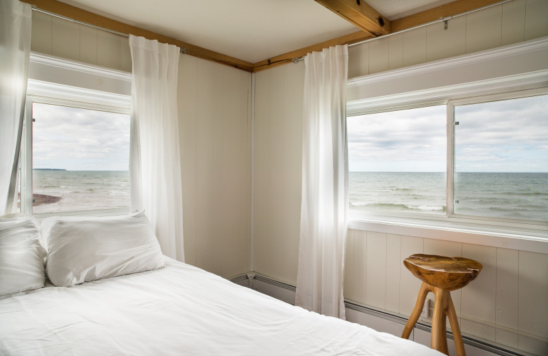 Guest room at Eagle River Inn.