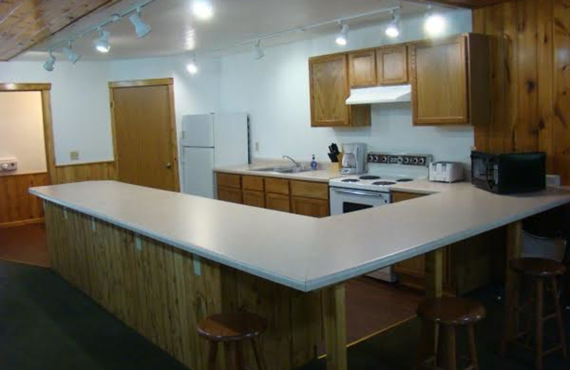 Cabin kitchen at Gull Four Seasons Resort.
